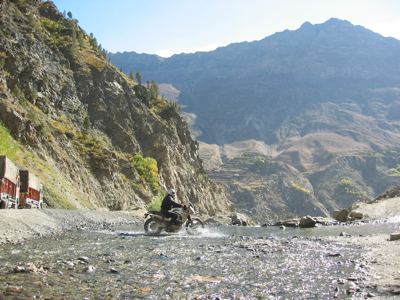 water crossing, himalayas