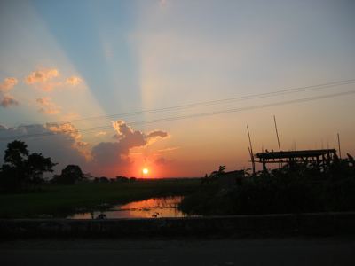 sunset in Gawhati