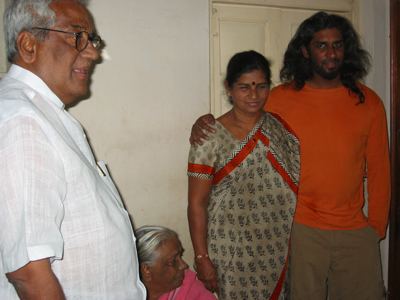 with my parents and aunt sarojini