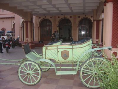 outside Basant Vihar Palace hotel, Bikaner