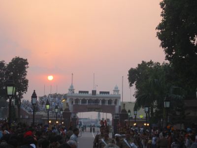 sunset at wagah border