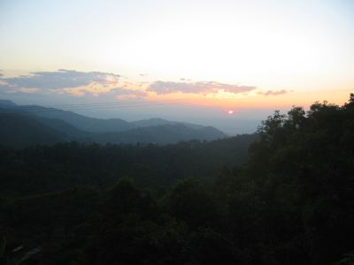 early sunset, Nagaland